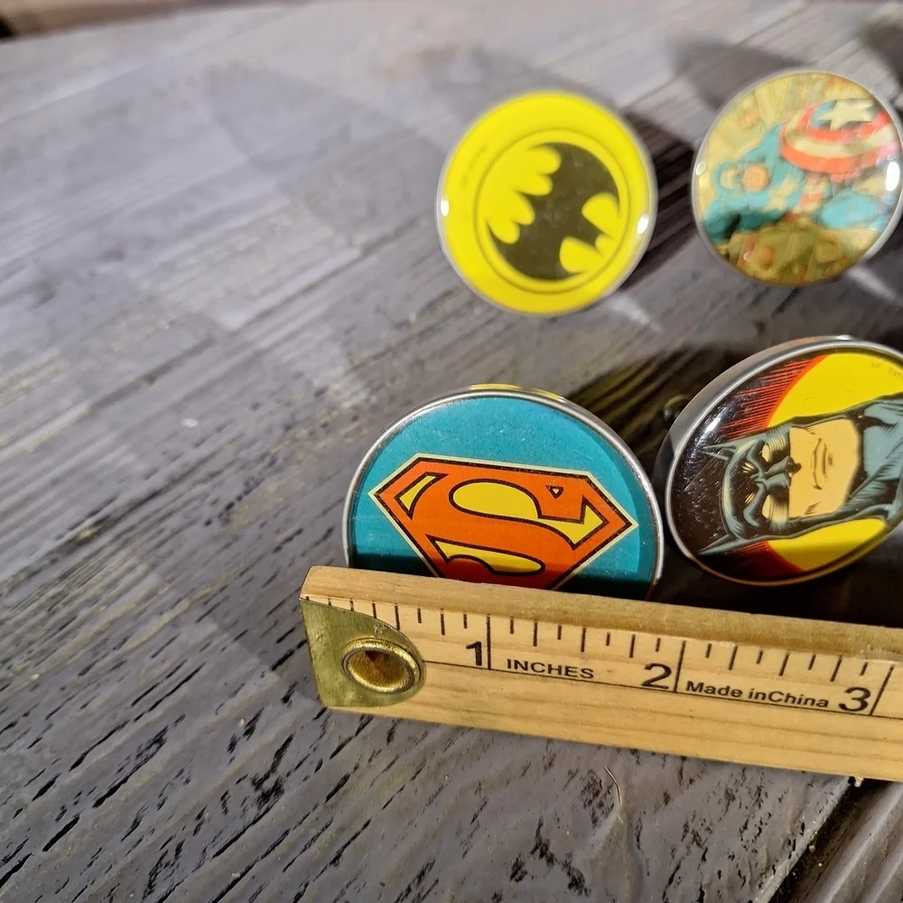 Superhero Drawer Knobs Marvel , Superman, Spider-Man, Hulk, Batman Set Of 11